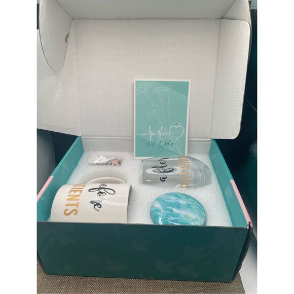 Before Patients After Patients Gift Package Set Mug, Wine Glass, Candle, Key Cha - Picture 2 of 8